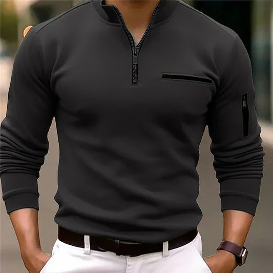 VIGEDON | Pull-over quart de tour à coupe étroite pour hommes