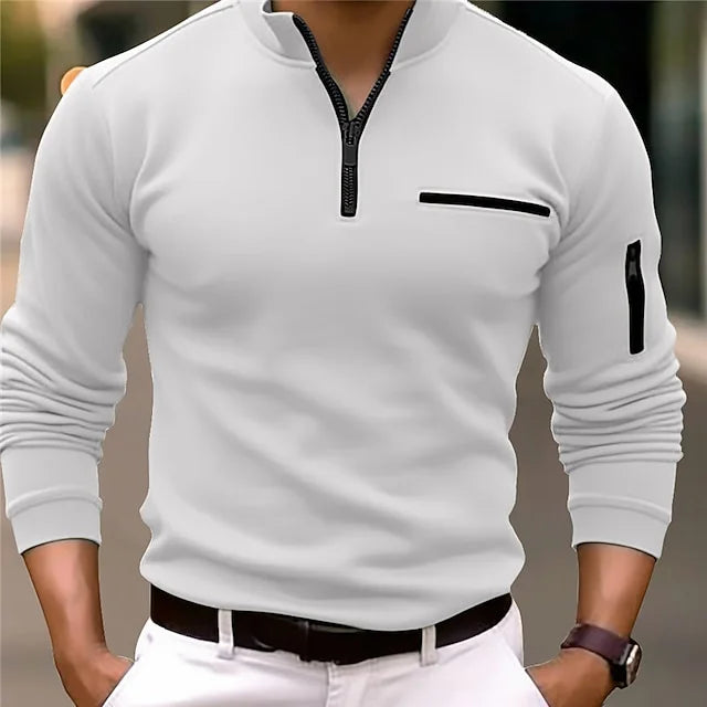 VIGEDON | Pull-over quart de tour à coupe étroite pour hommes