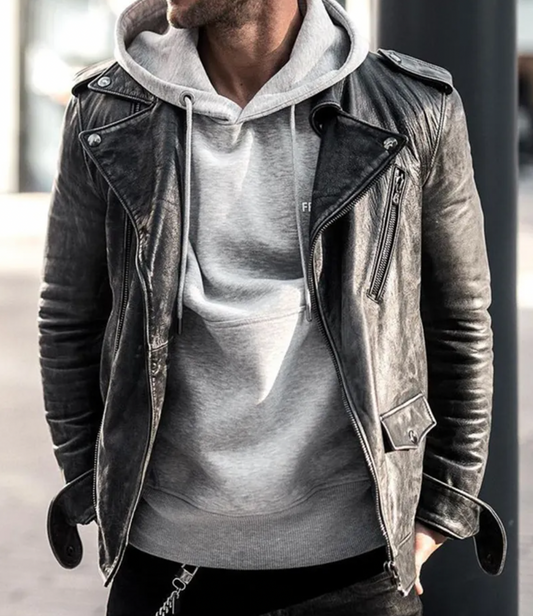 VIGEDON | Veste en cuir élégante et de qualité supérieure pour hommes