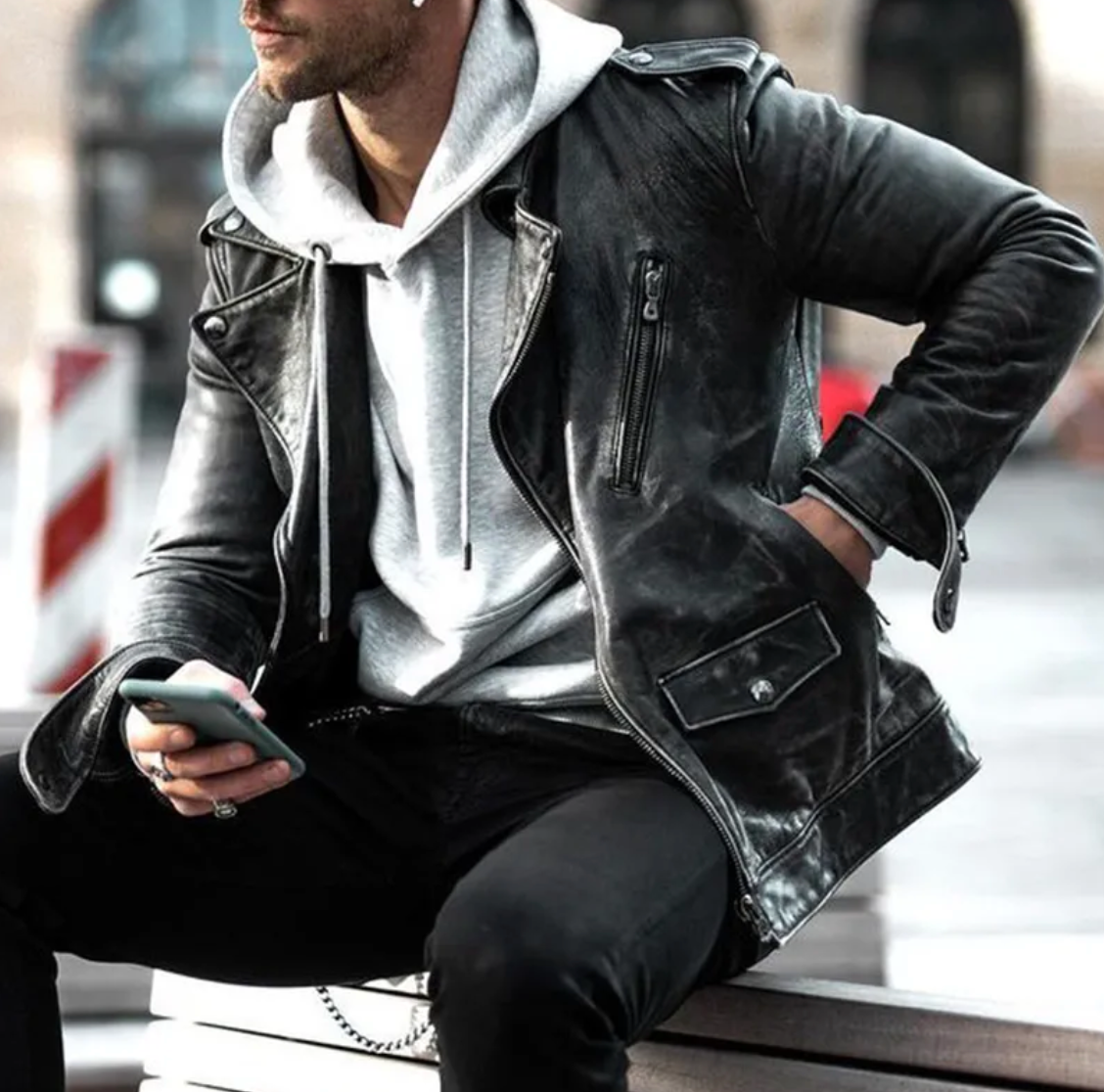 VIGEDON | Veste en cuir élégante et de qualité supérieure pour hommes