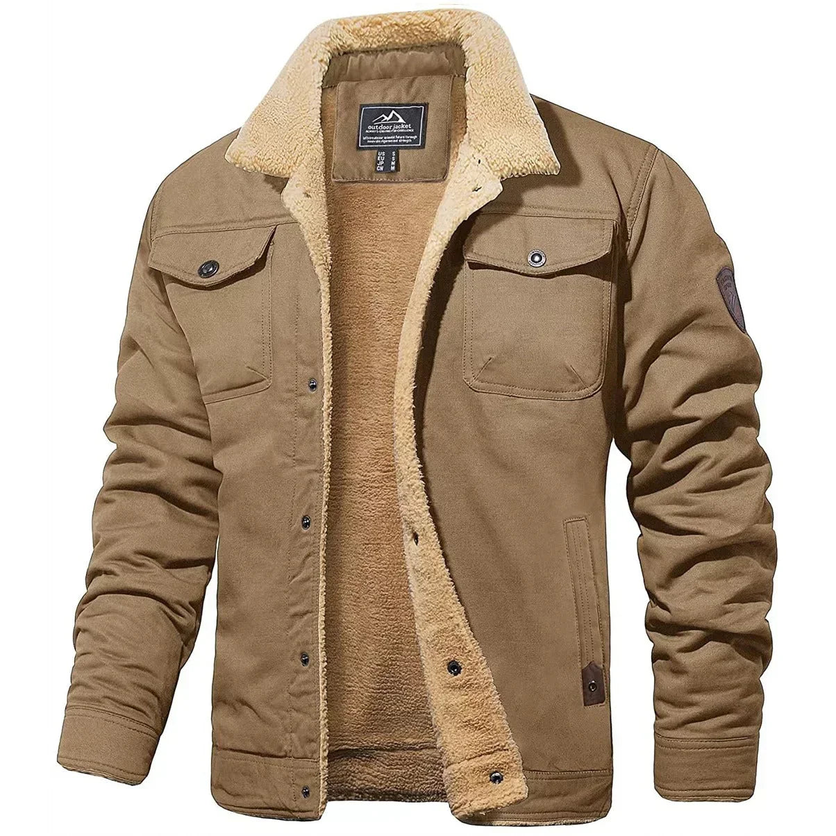 VIGEDON | Veste d'hiver pour hommes avec doublure en nounours