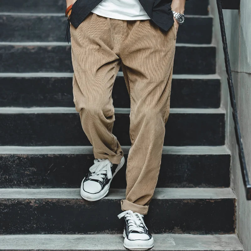 VIGEDON | Pantalon vintage en velours côtelé uni