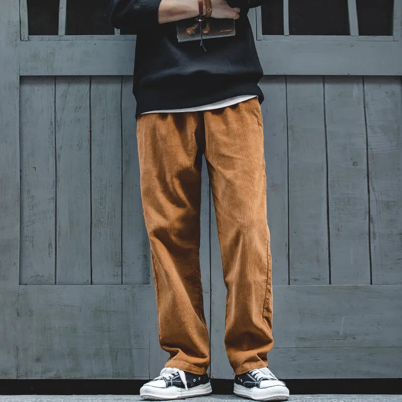 VIGEDON | Pantalon vintage en velours côtelé uni