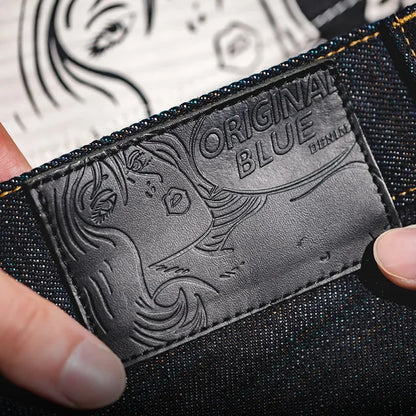 VIGEDON | Vintage Selvedge Raw Denim Jeans - Jean pour homme de 13,5 oz en denim de coton épais, coupe droite, avec fermeture à glissière et poches