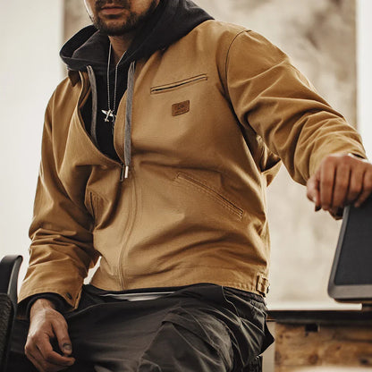 VIGEDON | Veste homme rétro en toile cousue main