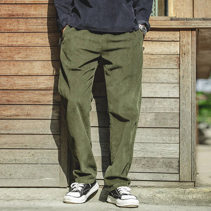 VIGEDON | Pantalon vintage en velours côtelé uni