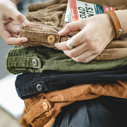 VIGEDON | Pantalon vintage en velours côtelé uni