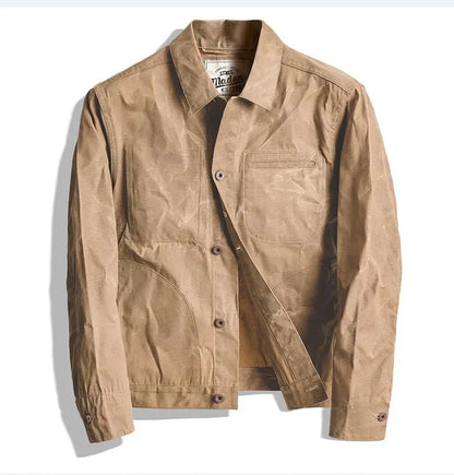 VIGEDON | Veste rustique en toile cirée pour homme, faite à la main