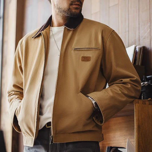 VIGEDON | Veste homme rétro en toile cousue main