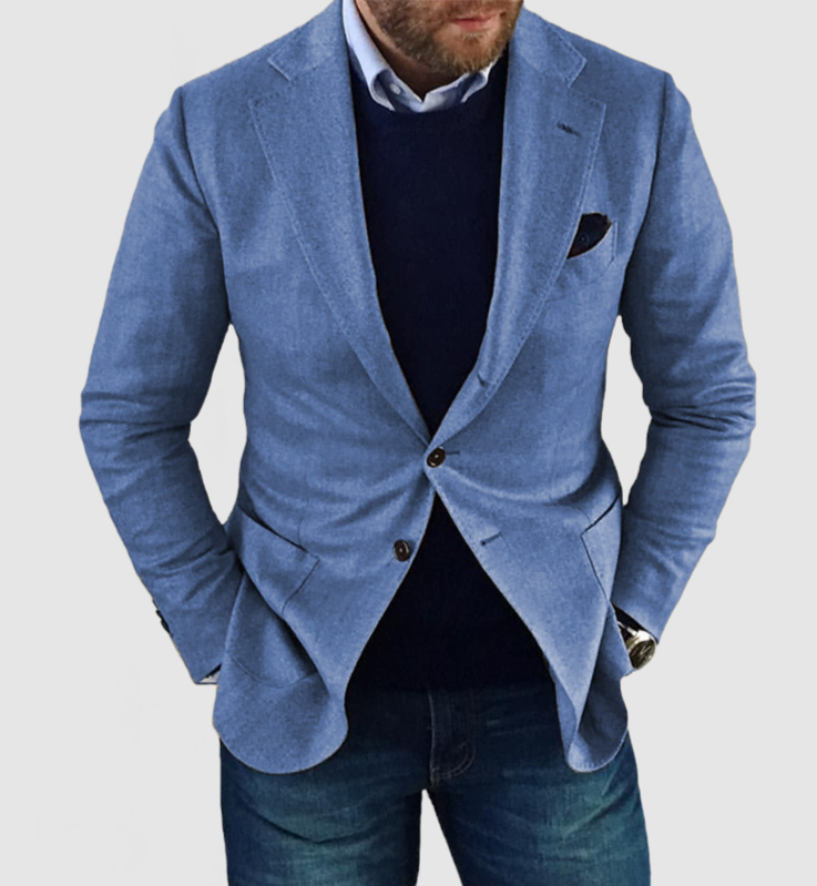 VIGEDON | Cardigan pour hommes avec boutons décontractés, poches et col à revers, unicolore, manches longues