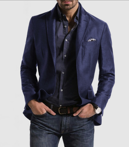VIGEDON | Cardigan pour hommes avec boutons décontractés, poches et col à revers, unicolore, manches longues